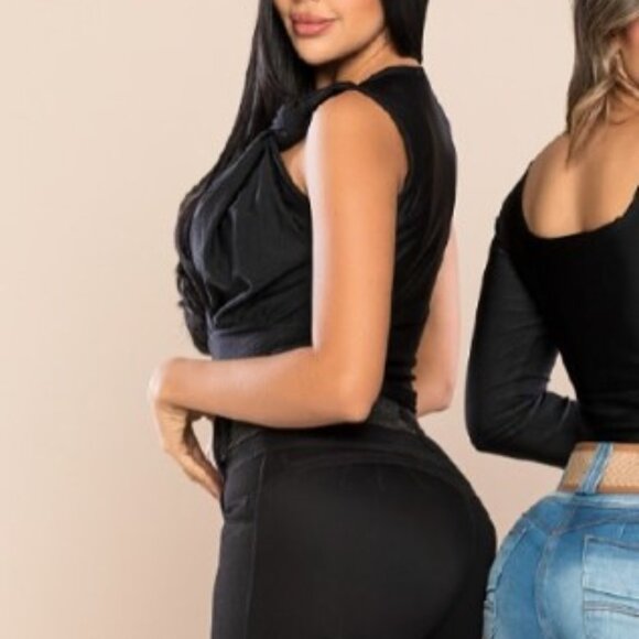 NEW Colombian SMI02253 STAGMI Bodysuit Shaper Black Control Medio Elegant Top+! - Picture 6 of 17